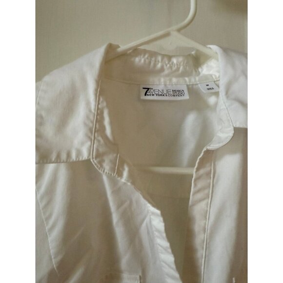 New York and Company seventh Avenue women’s size medium white shirt - Picture 5 of 8